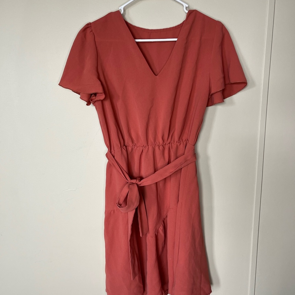 Elegant Coral Dress